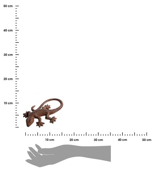 Záhradná liatinová figúrka Liza, 15,5 cm, hnedá