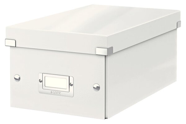 Biely kartónový úložný box s vekom 21x35x15 cm Click&Store – Leitz
