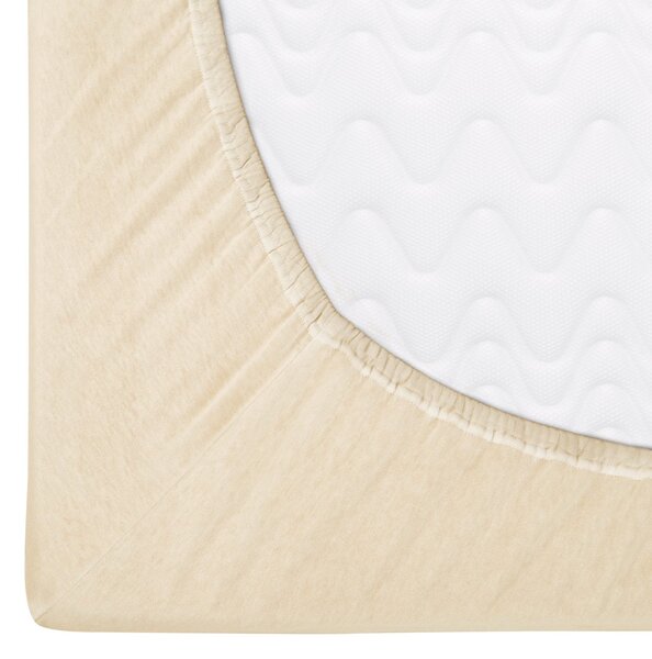 JERSEY PRESTIERADLO PREMIUM 90X200 CM SVETLOBÉŽOVÉ