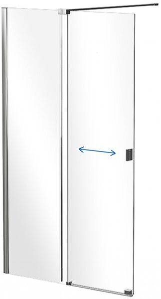 Besco Sprchový kút Walk-In VAYO 90 (100, 110, 120, 130, 140), výška 200 cm - bez vaničky BESCO-Rozmery: šírka: 90