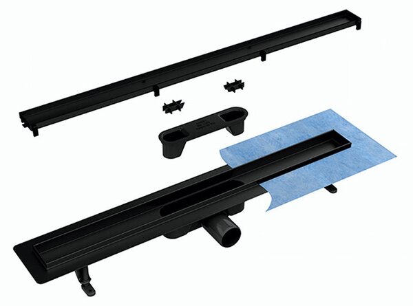 Besco Odtokový žľab VIRGO NERO DUO 60 2-in-1 (farba:čierna)