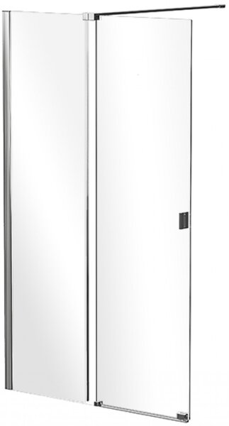 Besco Sprchový kút Walk-In VAYO 90 (100, 110, 120, 130, 140), výška 200 cm - bez vaničky BESCO-Rozmery: šírka: 90