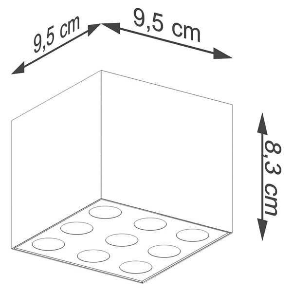 Stropné LED svietidlo Ozzy, 1x LED 16w, 4000k, b
