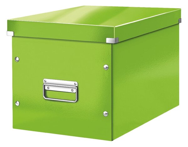 Zelený kartónový úložný box s vekom 32x36x31 cm Click&Store – Leitz