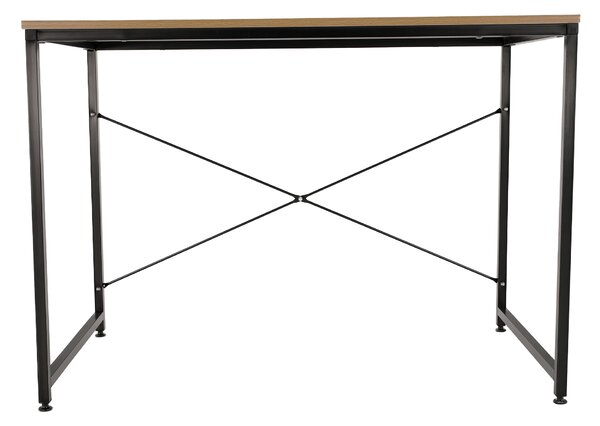 KONDELA Písací stôl, dub/čierna, 120x60 cm, MELLORA