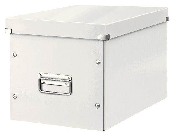 Biely kartónový úložný box s vekom 32x36x31 cm Click&Store – Leitz