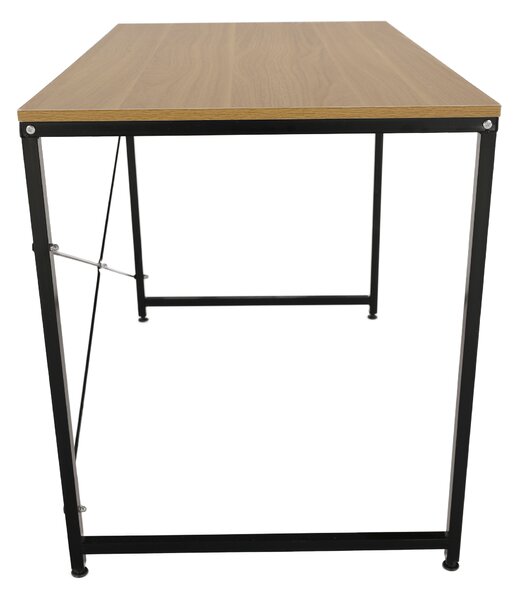KONDELA Písací stôl, dub/čierna, 120x60 cm, MELLORA