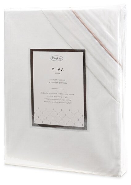 SATÉNOVÉ OBLIEČKY DIVA 8 160X200 CM, 2KS 70X80 CM BIELE