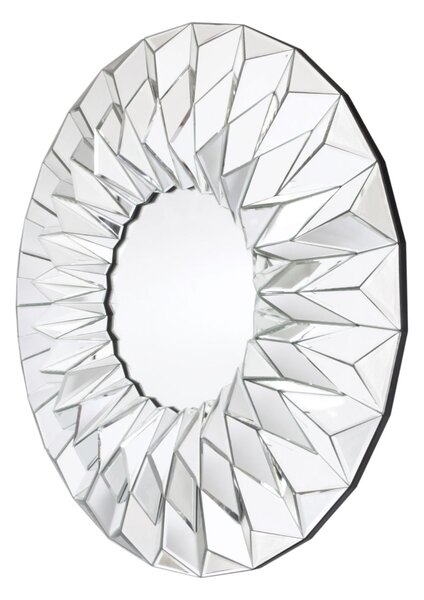 ARTEHOME Okrúhle zrkadlo Hecate v trojrozmernom zrkadlovom ráme 100x100x5 cm transparentné