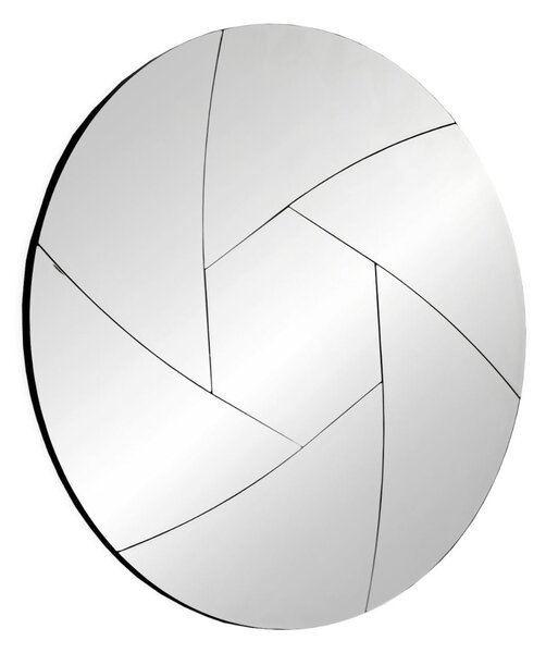 DECOREUM Okrúhle zrkadlo Pallotta zložené z trojuholníkových sklenených prvkov 90x902x cm transparentné