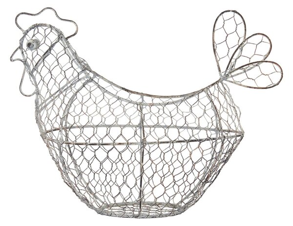 Drôtený košík na vajíčka Antique - sliepočka