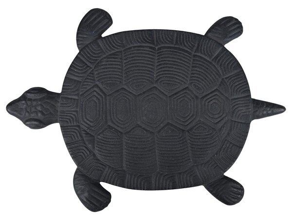 Záhradný nášlapný kameň Turtle, 23x32 cm, liatina, hnedá