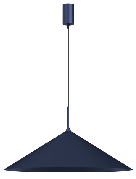 Závesné svietidlo Capital, 1x tmavomodré kovové tienidlo, (fi 60cm), db