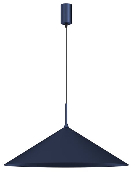 Závesné svietidlo Capital, 1x tmavomodré kovové tienidlo, (fi 60cm), db