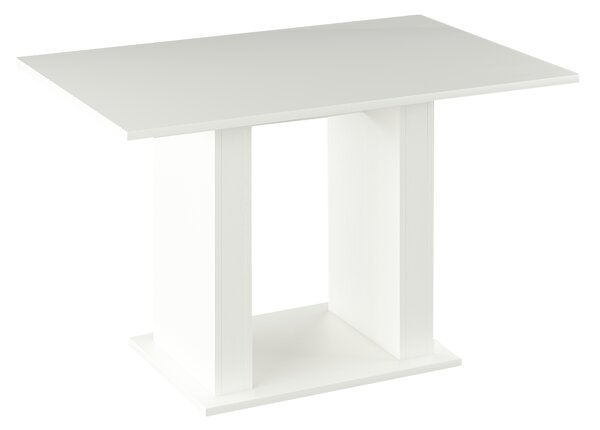 KONDELA Jedálenský stôl, biela, 119x79 cm, BISTRO