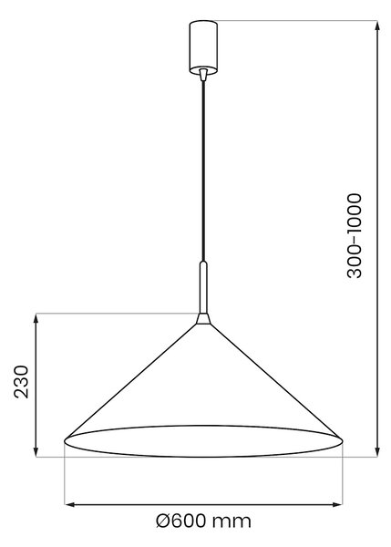 Závesné svietidlo Capital, 1x čierne kovové tienidlo, (fi 60cm), b