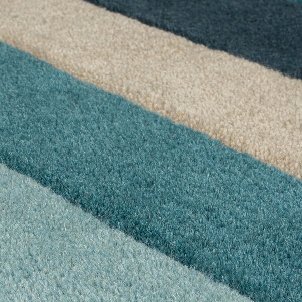 Flair Rugs , Behúň Abstract Collage Teal, 60x230, modrá, chodba / predsieň