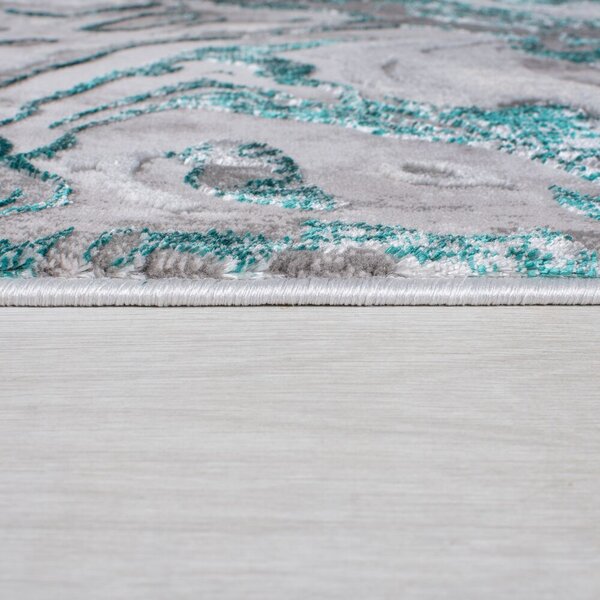 Flair Rugs , Kusový koberec Eris Marbled Emerald, 80x150, modrá, kancelária