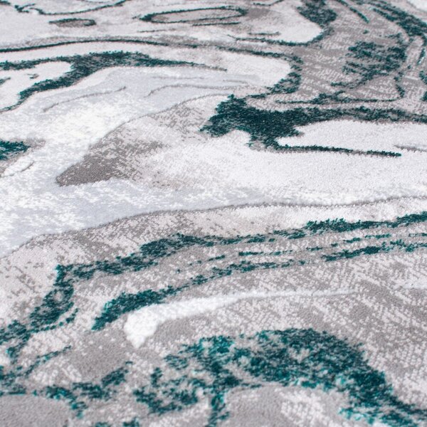 Flair Rugs , Kusový koberec Eris Marbled Emerald, 80x150, modrá, kancelária