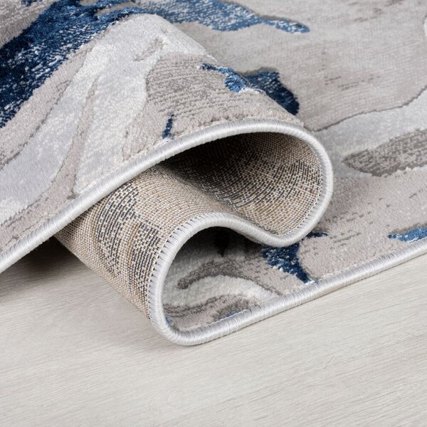 Flair Rugs , Kusový koberec Eris Marbled Navy, 80x150, modrá, kancelária