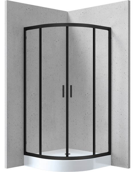 Deante Štvrťkruhový sprchovací kút Funkia 80x80 cm - KYP N52K - bez vaničky