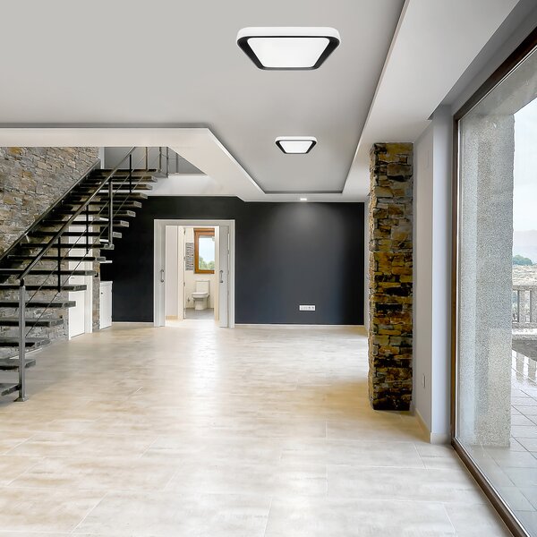 Stropné LED svietidlo Quadro, 1x LED 38w, 3000-6000k, b, s ovládačom