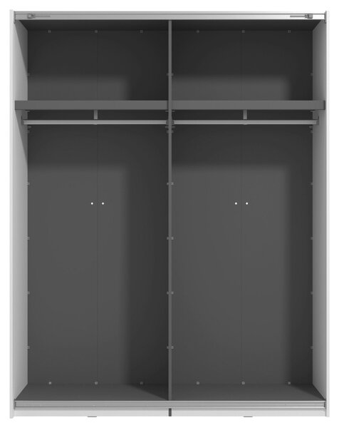 ŠAT. SKRIŇA S POSUV. DVERAMI, biela, 145,5/217,5/60 cm Xora - Skrine