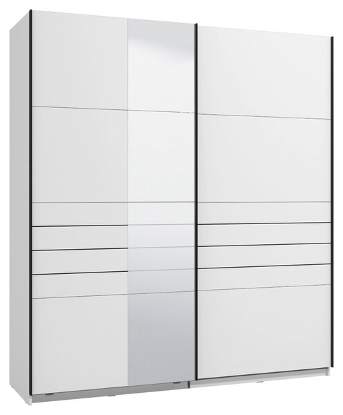 ŠAT. SKRIŇA S POSUV. DVERAMI, biela, 195/217,5/61 cm Xora - Skrine
