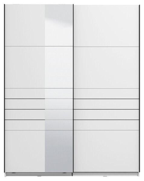 ŠAT. SKRIŇA S POSUV. DVERAMI, biela, 145,5/217,5/60 cm Xora - Skrine