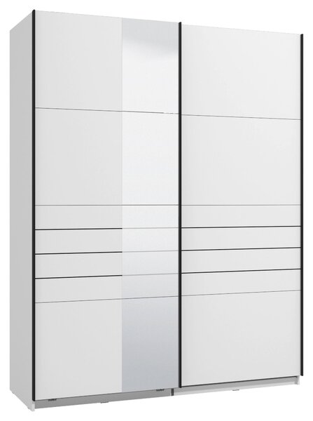 ŠAT. SKRIŇA S POSUV. DVERAMI, biela, 145,5/217,5/60 cm Xora - Skrine