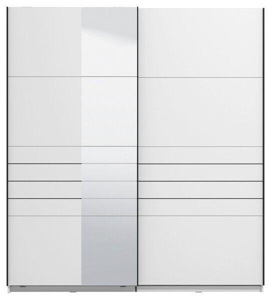 ŠAT. SKRIŇA S POSUV. DVERAMI, biela, 195/217,5/61 cm Xora - Skrine