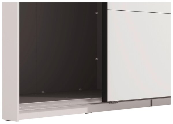 ŠAT. SKRIŇA S POSUV. DVERAMI, biela, 220/217,5/61 cm Xora - Skrine