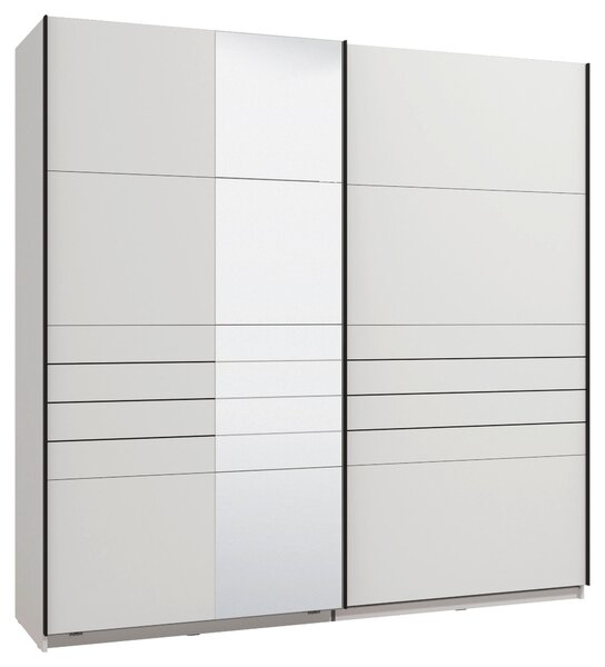 ŠAT. SKRIŇA S POSUV. DVERAMI, biela, 220/217,5/61 cm Xora - Skrine