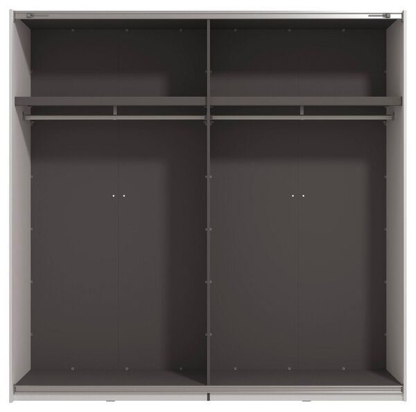 ŠAT. SKRIŇA S POSUV. DVERAMI, biela, 220/217,5/61 cm Xora - Skrine