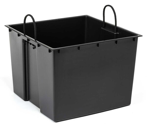 PLASTOVÝ KVETINÁČ PORTO 68X35X35 CM IMITÁCIA BETÓNU SIVÁ