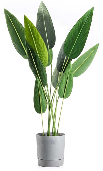 PLASTOVÝ KVETINÁČ AZALEA SADA 2KS 22,5X23,5 CM+17,5X18,5 CM IMITÁCIA BETÓNU SIVÁ