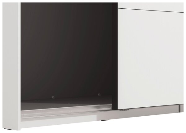 ŠAT. SKRIŇA S POSUV. DVERAMI, biela, 245/217,5/61 cm Xora - Skrine