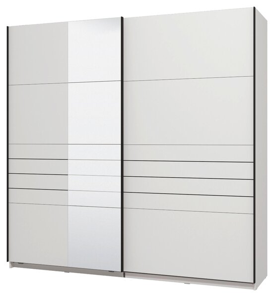 ŠAT. SKRIŇA S POSUV. DVERAMI, biela, 220/217,5/61 cm Xora - Skrine