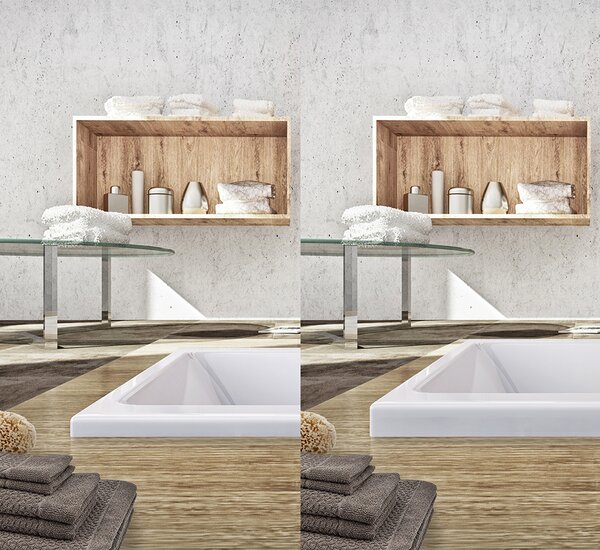 Roth Obdĺžniková akrylátová vaňa s extra tenkým lemom KUBIC NEO SLIM ROTH-Variant: rozmery: 150x70 cm - (KUBIC NEO SLIM 150x70 - 9300SLM)