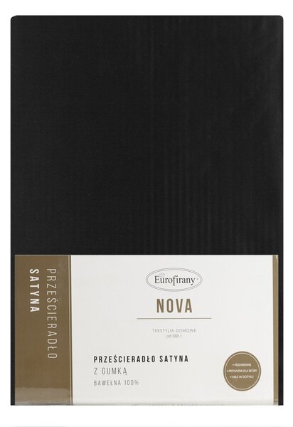 MAKOSATÉNOVÉ PRESTIERADLO NOVA 140X200 CM, VÝŠKA 30 CM ČIERNE