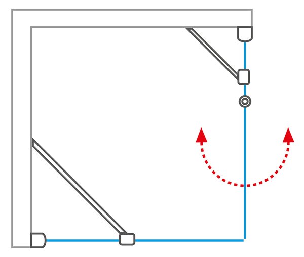 Roth Štvorcový alebo obdĺžnikový sprchovací kút LYE4+LYSW1S, brillant - bez vaničky ROTH-Variant: šírka dverí: 80 cm, šírka pevnej steny: 80 cm, orientácia: Uni - (LYE4/800_LYSW1S/800), ROTH-Profily: profily: brillant, výplň: transparent