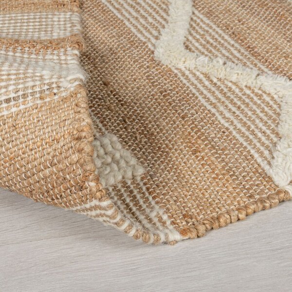 Flair Rugs , Kusový koberec Jubilant Medina Jute Natural/Ivory, 120x170, béžová, obývacia izba