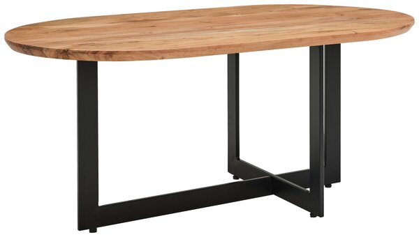 KONFERENČNÝ STOLÍK, prírodná farba, čierna, drevo, kov, 105/45/60 cm MID.YOU - Stolíky do obývačky, Online Only