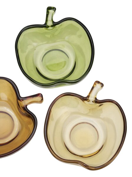 Sklenená miska Apple Jantárová