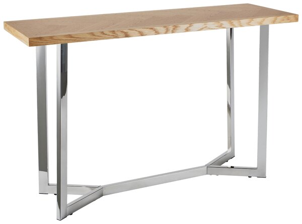KONZOLOVÝ STOLÍK, farba duba, farba ušľachtilej ocele, drevo, kov, kompozitné drevo, 120/78/40 cm Livetastic - Online Only obývacie izby, Online Only