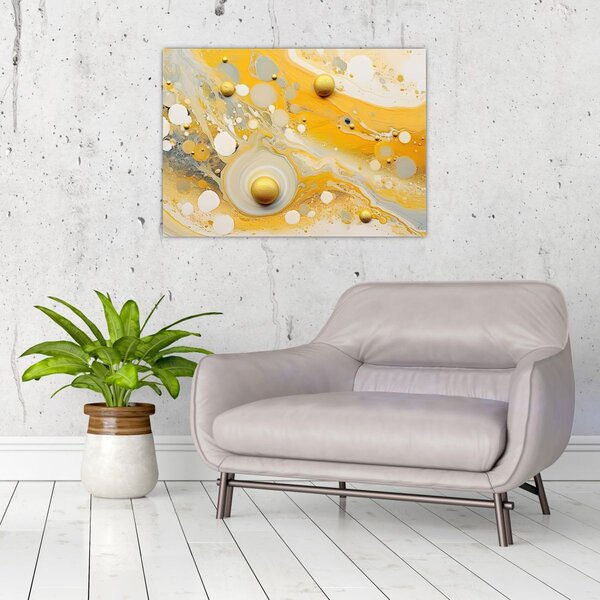 Obraz - Abstraktné pozadia so zlatým dekorom (70x50 cm)