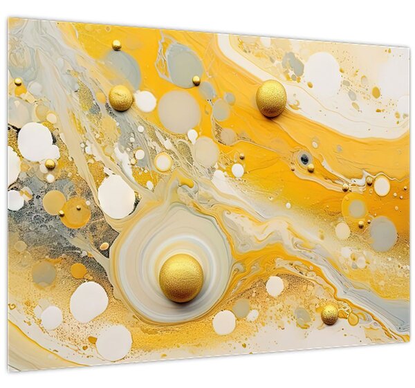 Obraz - Abstraktné pozadia so zlatým dekorom (70x50 cm)