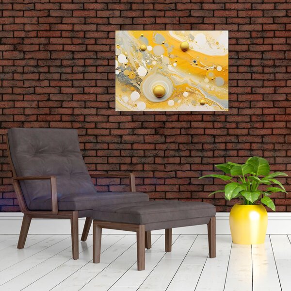 Obraz - Abstraktné pozadia so zlatým dekorom (70x50 cm)