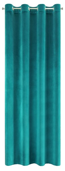 ZATEMŇOVACÍ ZÁVES NA KRÚŽKOCH SAMANTA 140X250 CM TYRKYSOVÁ