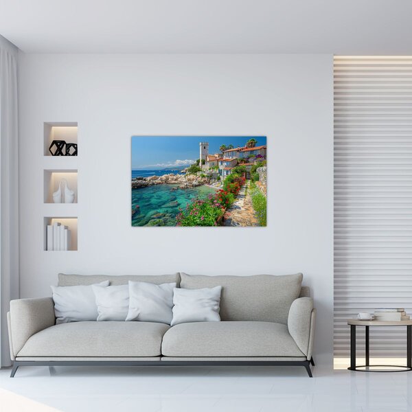 Obraz - Malebné pobrežie dediny (90x60 cm)